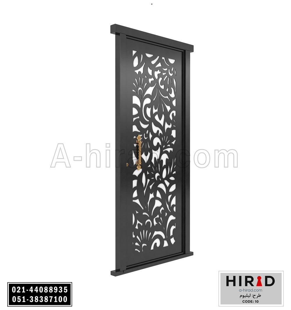 درب فلزی لیزری تک لنگه هیراد کد 1010 عرض 108 ارتفاع 223 